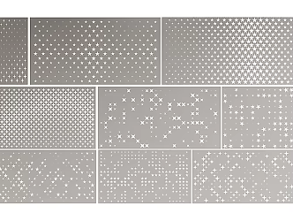 Modern Punching Plate Perforated Aluminum Plate Hollow Carved Plate 3d model