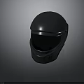 Black Motorcycle Helmet Modern Sleek Design With Tinted Visor And Protective Shell