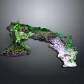 Green Moss Decorative Ornament With White Stone Base For Home Living Room Desktop Decoration