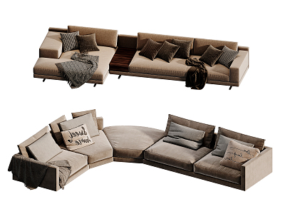 Modern Combination Sofa Multiplayer Sofa Corner Sofa model