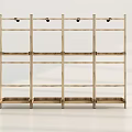 Wooden Storage Shelf Unit With Multiple Layers For Home Organization And