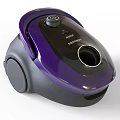 Purple And Gray Vacuum Cleaner With Long Hose Handle And Power Cord For Home Cleaning