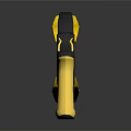 Yellow And Black Long Handle Medical Clamp Instrument For Surgical Operations