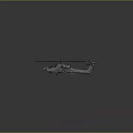 Detailed Military Attack Helicopter With Rotor Blades Cockpit And Weapon Systems