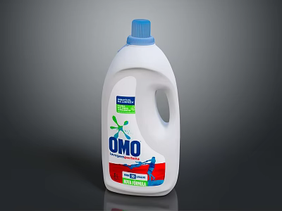 OMO Professional Laundry Detergent With Stain Removal White Bottle Blue Cap 3d model