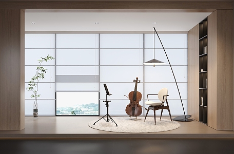 Modern Cello Musical Instrument Cello 3d model