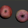 Fresh Ripe Red And Yellow Apples On Black Surface With Reflections