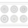 Gypsum lamp panel carved lamp panel chandelier base round lamp panel gypsum component 3d model