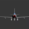 Silver Model Airplane With Red Nose Transparent Cockpit Checkered Tail Fin White Wings And Gear