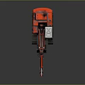 Red Tracked Excavator Functional Vehicle with Cab and Heavy Duty Bucket