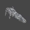 Futuristic Sci Fi Spaceship Design With Detailed Metallic Exterior And Advanced Structure