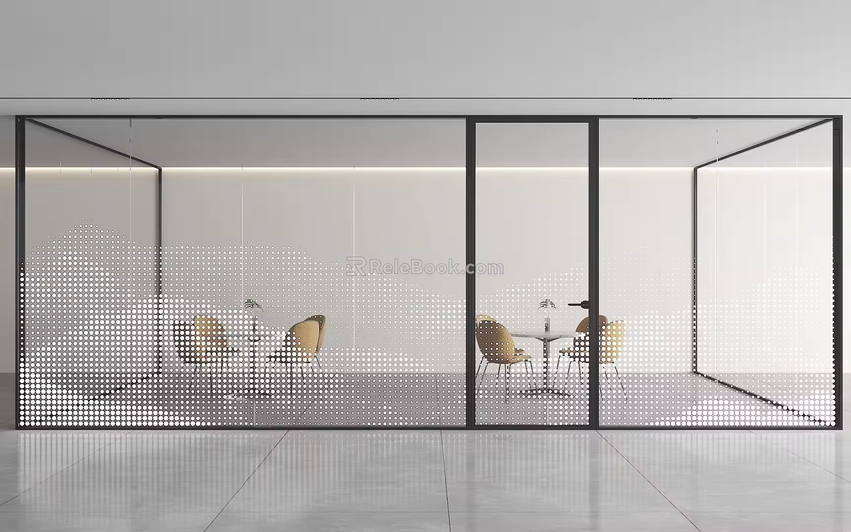Modern Office Glass Partition Gradient Glass Partition Landscape Office Partition Gradient Point Glass Partition Glass Partition Meeting Room Modern Art Glass Partition 3d model