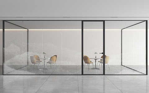 Modern Office Glass Partition Gradient Glass Partition Landscape Office Partition Gradient Point Glass Partition Glass Partition Meeting Room Modern Art Glass Partition 3d model