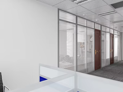 modern public office area office 3d model