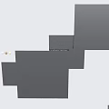 Stylish Black Square Geometric Wall Lamp with Modern Design Elements