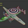 Advanced Military Space Surveillance Aircraft With Spiral Radar System And Propellers
