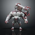 Modern game character mechanical monster machine dinosaur 3d model
