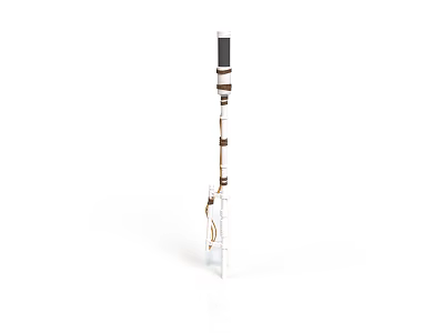 Modern Street Light Pole Design With White Black Structure And Lighting Fixture 3d model