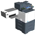 Modern Multifunction Office Printer With Scanner Copier And Paper Trays 3d model