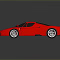 Red Sports Car With Sleek Design And Reflection On Dark Background