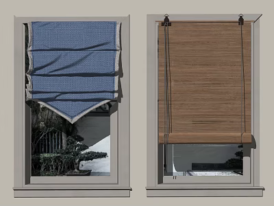 Wooden Window Blinds Enhancing Modern Home Interior With Natural Light 3d model