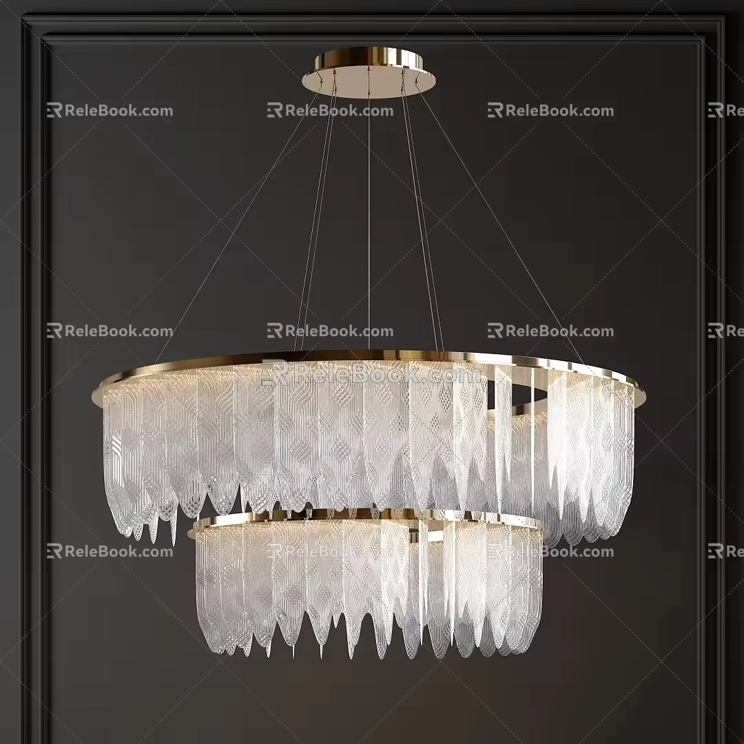 Chandelier crystal chandelier multi-layer crystal lamp crystal lamp decorative crystal lamp multi-head chandelier 3d model