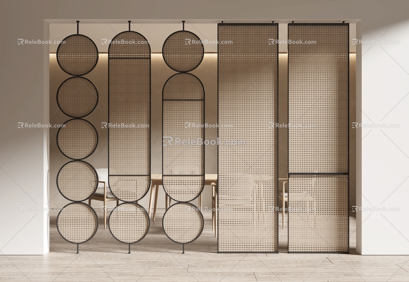 Silent Wind Screen Partition Screen Partition Entrance Screen Entrance Partition 3d model