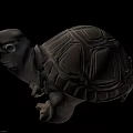 Aquatic Animal Turtle Sculpture With Detailed Shell Texture And Realistic Design