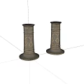 Decorative Styling Pillars 3d model