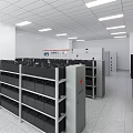 Neatly Arranged Server Room With Black Cabinets White Ceiling And Gray Floor
