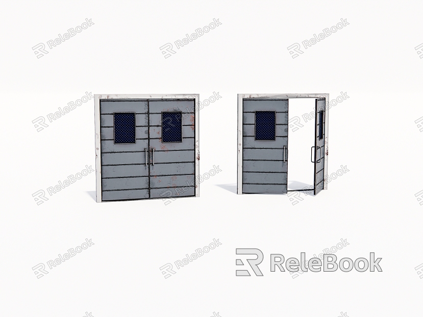 Old metal door model