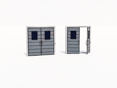 Old metal door model