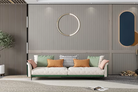 Modern double sofa 3d model