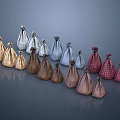 Colorful Fabric Storage Bags with Various Sizes and Patterns for Household Use