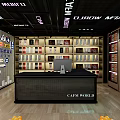 Supermarket Interior Layout With Shelves Full Of Products And Fresh Fruits