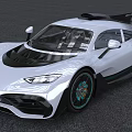 Silver Sports Car With Sleek Design Rear Spoiler Black Accents And Green Alloy Wheels