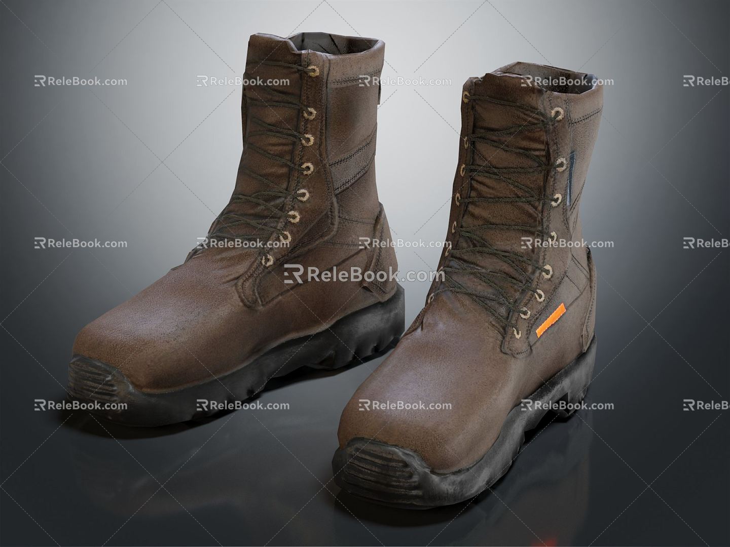 Modern Boots Medium Boots 3d model