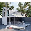 Modern Container Building Container Shop Container Cafe Cultural and Creative Container Public Building Small Building Post Building 3d model