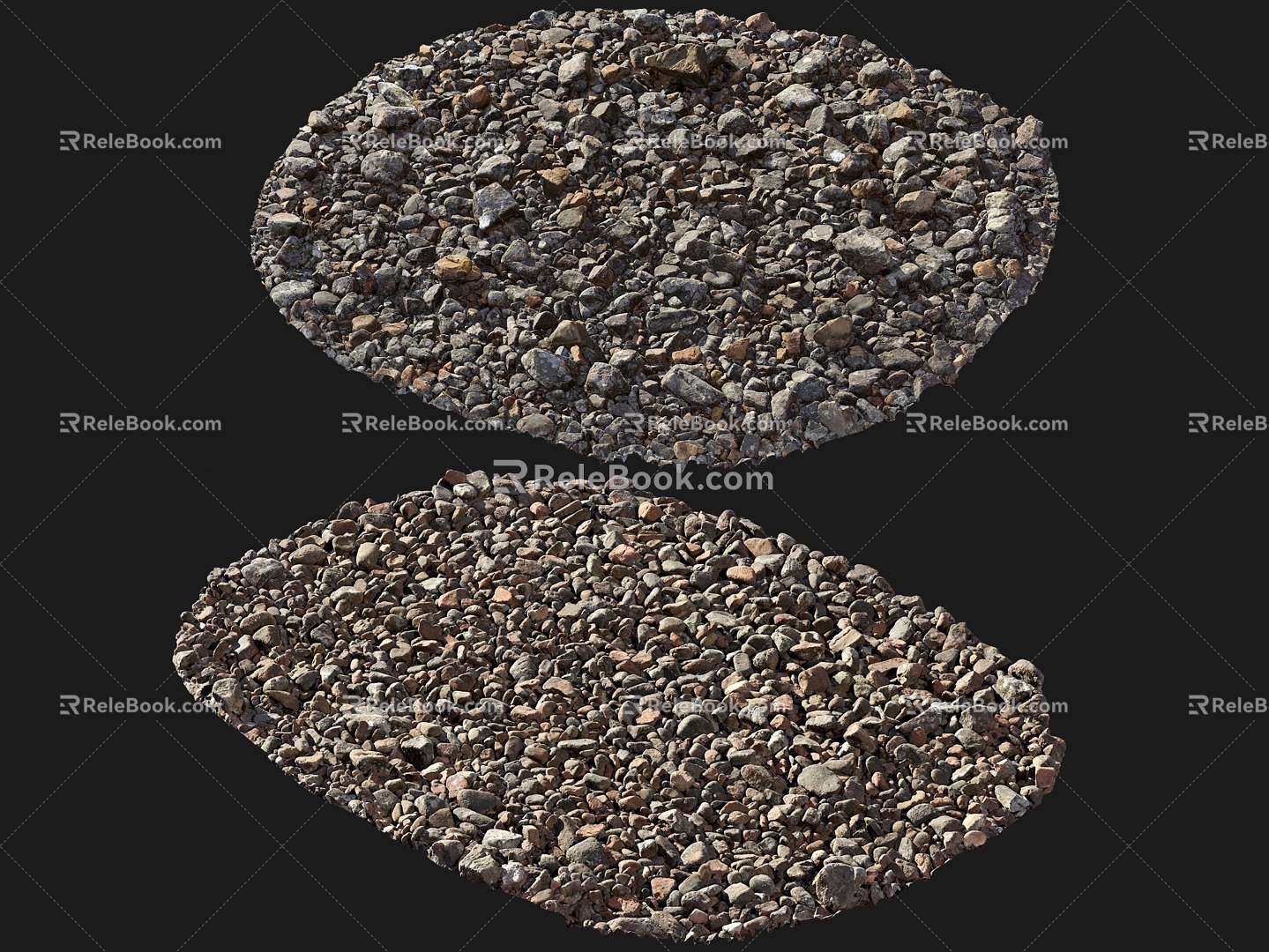 Modern Stone River Beach Pebble 3d model