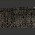 Old Damaged Wooden Shingle Roof With Holes And Weathered Surface