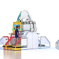 Modern game machine happy bouncing children's game machine 3d model