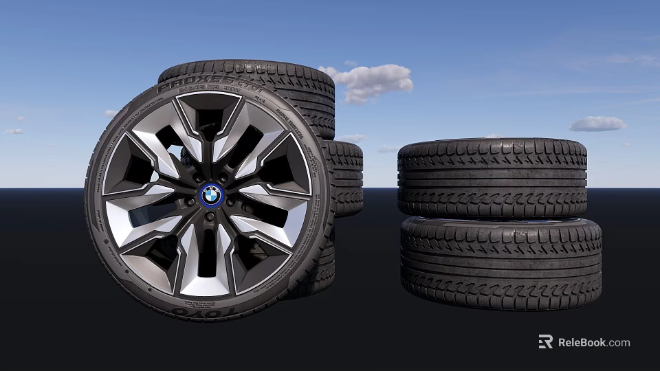 Elegant Garden Decor With Small Statues Green Plants And Wooden Fences 3d model 