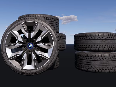 Elegant Garden Decor With Small Statues Green Plants And Wooden Fences 3d model