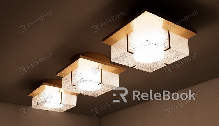 Square box glass wall lamp model