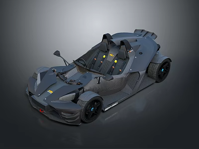 Open Top Two Seat High Performance Car With Carbon Fiber Body And Sleek Design 3d model