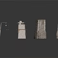 Detailed Ancient Stone Architectural Models Featuring Columns Arches And Platforms