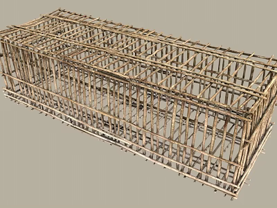 Wooden Frame Geometric Design Ornament Combination for Home Decoration 3d model