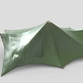 Outdoor Camping Furniture Green Tent With Metal Support Poles And Durable Fabric Cover