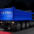 Blue Heavy Duty Dump Truck With Large Cargo Bed And Modern Exterior Design
