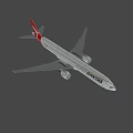 Qantas Passenger Airplane With White Body Red Tail And Spirit of Australia Livery